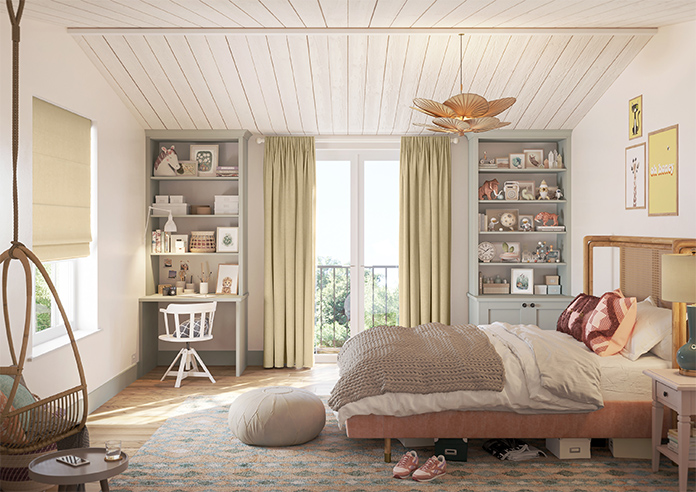 Delicate Chevron, Sunbeam - Made to Measure Curtains - Image 14